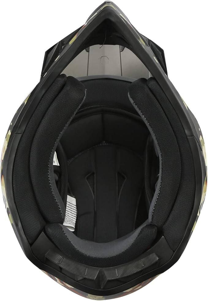 TCT-MOTORPARTS DOT Motorcycle Adult Full Face Helmet Camouflage Off Road Dirt Bike Motocross ATV MTB Helmet for Men Women Medium
