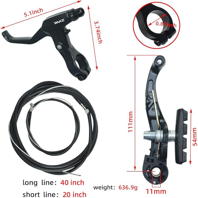 FOMTOR Bike Brake C Brake Caliper Set Bicycle Rear & Front Brakes Kit Aluminum Alloy Side Pull Brake for MTB Mountain Bike, Road Bicycle(1 Pair)