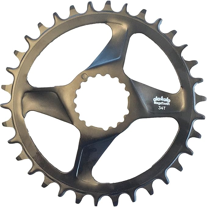 FSA Comet 36T MegaTooth Direct Mount Chainring for 12-Speed - Durable Alloy, Long Tooth Profile, Enhanced Chain Retention, Black Anodized