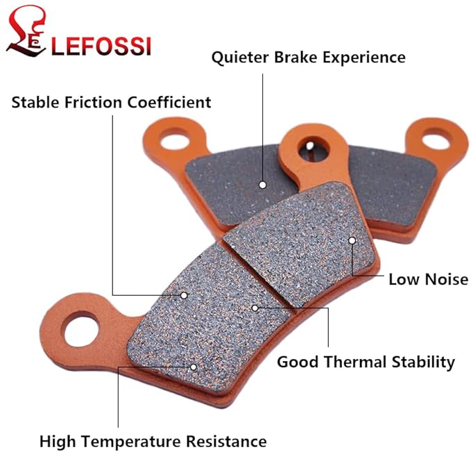 Front and Rear Brake Pads Compatible with for can am Spyder RS RS-S RT RT-S ST F3 F3-S F3-T 2008 2009 2010 2011 2012 Carbon Fiber Brake Pads Replacement Kits Sets FA474F FA473R