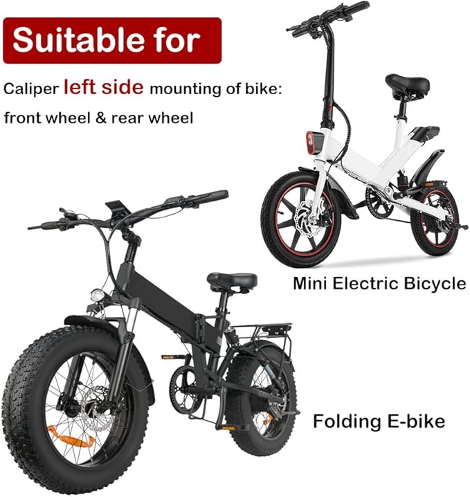 ZOOM Ebike Hydraulic Disc Brake Set: H876E 4-Pistons Power-Off Electric Bike Brake Kit with 2-PIN Sensor Included 160mm/180mm Rotors and Mounting Adapter
