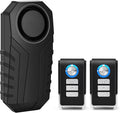 Bike Alarm with 2Remotes, Bike Anti Theft Alarm, Alarms for Ebikes, 113dB Loud Waterproof Wireless Anti-Theft Vibration Motorcycle Bicycle Vehicle Security System