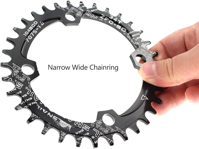 CYSKY 104 BCD Chainring 30T to 52T Narrow Wide Chainring with Sprocket Bolts for 1x Set-up Road Bike Mountain Bike BMX MTB Gravel Ebike