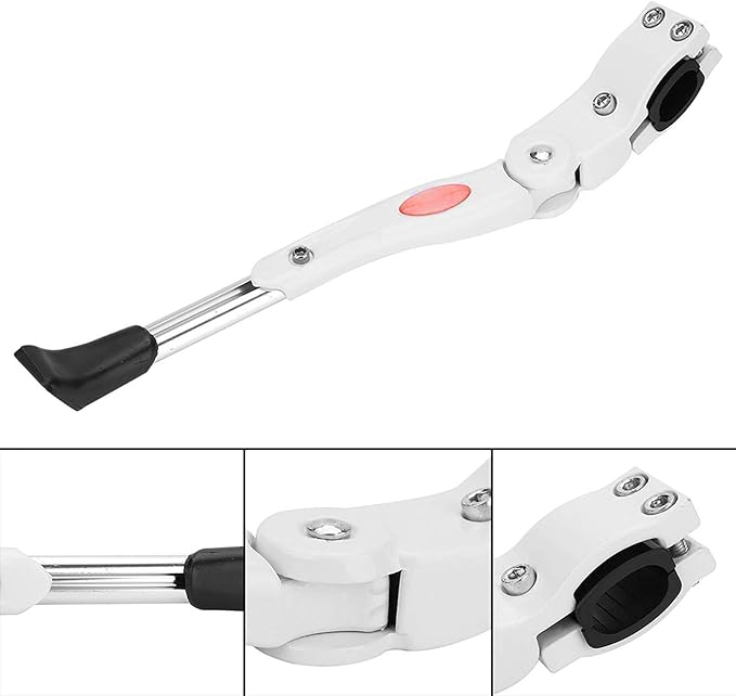 White Kickstand, Kickstand, Adjustable Aluminum Alloy Stand, Fits for 16" 20" 24" 26"(White)
