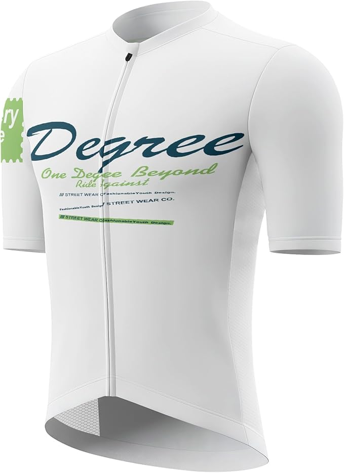 Men's Cycling Jersey Short Sleeve Breathable Quick Dry Bike Shirt Lightweight MTB Road Bicycle Jersey Full Zip 3 Rear Pockets