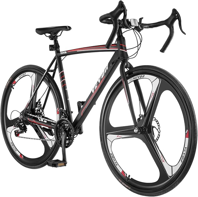 VEVOR Road Bike, 700C Wheels Racing Bike, Shimano Drivetrain City Commuter Road Bicycle, Urban Adult Sport Bicycle with Drop Bar, for Men and Women
