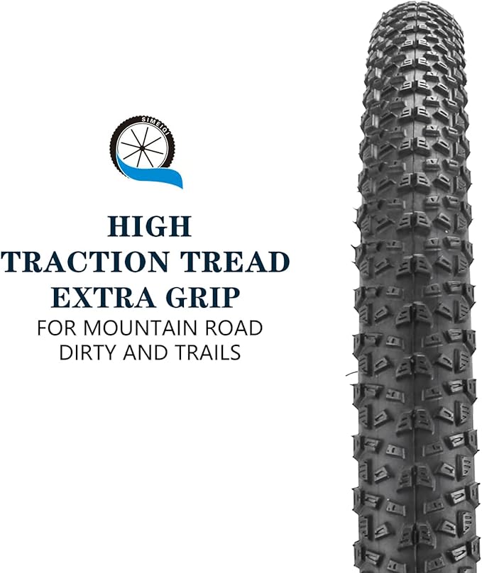 SIMEIQI Bike Tires 26x1.95 Inch Bike Tire for Mountain Foldable Replacement Bicycle Tire