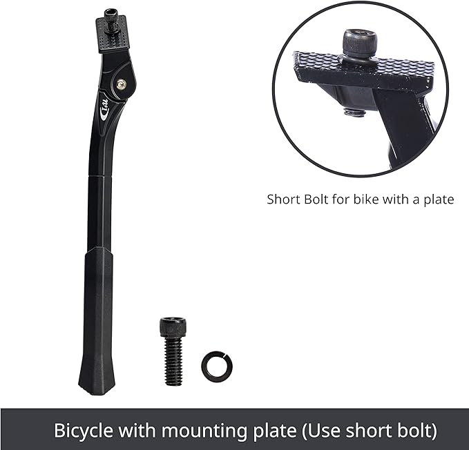 N+1 Bike Kickstand - Aluminum Alloy Adjustable Center Bicycle Kickstand suitable for 26" - 29" Mountain Bikes, Road Bikes, BMX, MTB