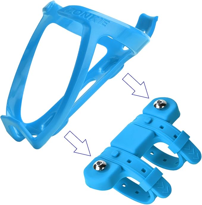 ZONKIE Bike Bottle Cage Mounting Base, Cup Mounting Base for Many Kinds Bikes, Fits Most Stroller Drink Holder, Silicone Material, Many Colors are Available.