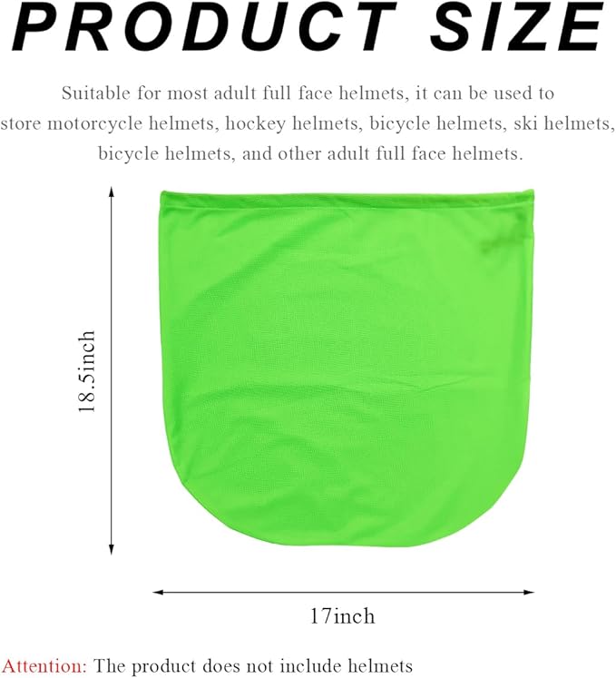 Motorcycle Helmet Bag, Helmet Protection Drawstring Bag Made of Nylon Cloth, Large Capacity Helmet Storage Bag for Motorcycle Bicycle, Universal Motorcycle Accessories (Green)