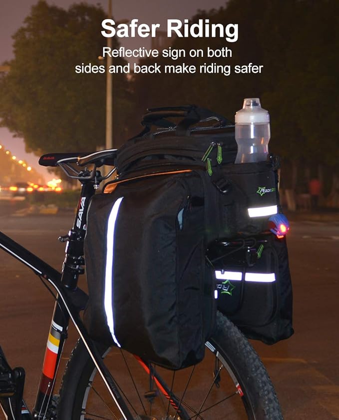 ROCKBROS Bike Trunk Bag 17L-45L Bike Rear Rack Bag Waterproof