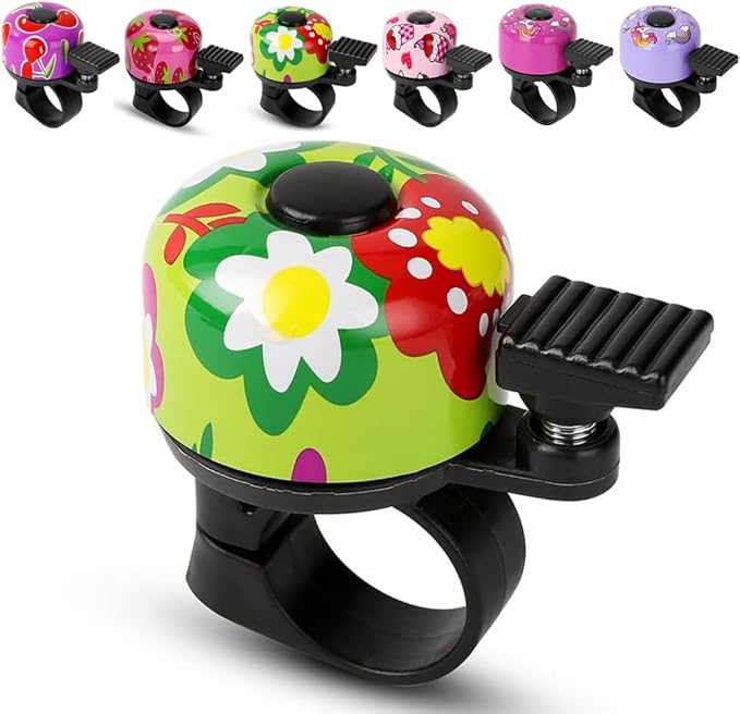 Kid Bike Bell - Bicycle Bell for Kids Boys Girls Adults | 120db Classic Mini Loud Bike Ring - Cool Bike Bell Design with Crisp Clear Sound for MTB,BMX,City Bike,Scooter -Kid Bike Accessories