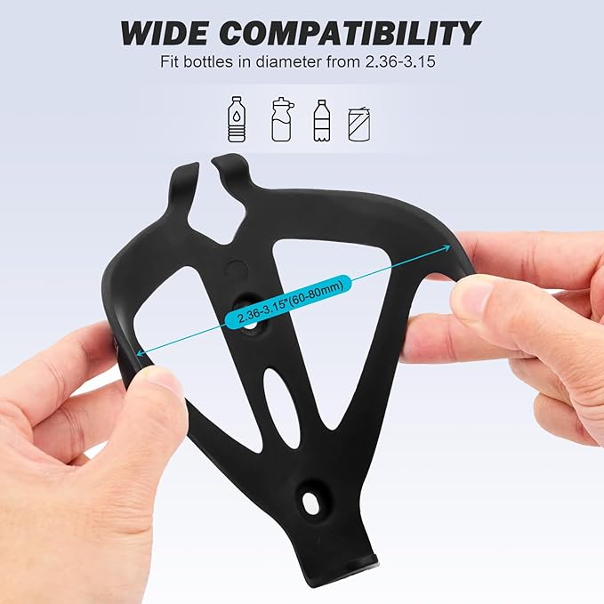 Bicycle Water Bottle Holder with 24 Oz Bottle, Durable Leak-Proof Non-Slip Design, Lightweight & Universal Fit for Mountain/Road Cycling Accessories