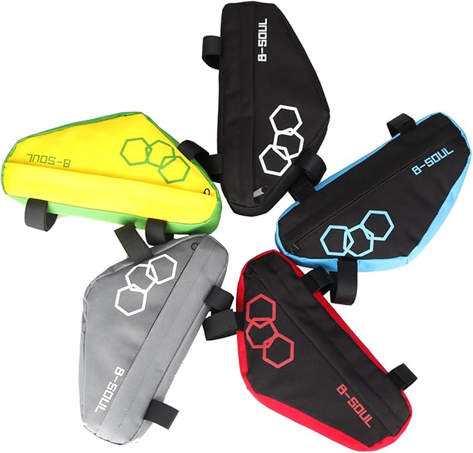 Frame Bag Bicycles Front Top Tube Bag Pouch Cycling Tool Bag for Road and Mountain Bikes, as the pic show, Black