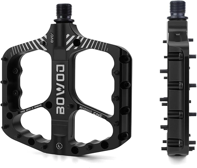 Bike Pedals 9/16" Lightweight Non-Slip Bicycle Platform Pedals - Fits Most Adult Bikes & Mountain Bikes &MTB, Road Bikes and Slip-Resistant Design