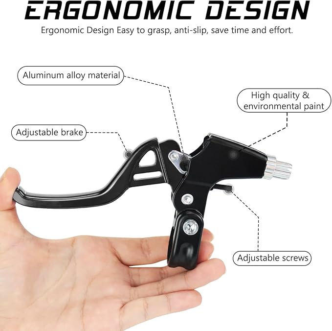 V-Type Bike Brake Set, Complete Universal Bike Front and Rear MTB Brake, Bicycle Brakes, Inner and Outer Cables, Include Brakes Lever Calipers Multi-Tool Wrenches