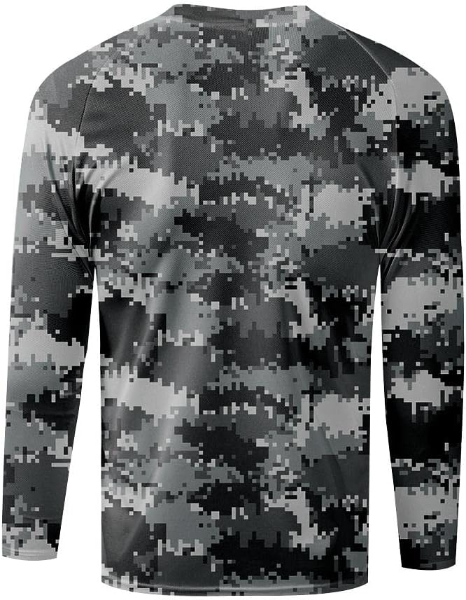 Men's MTB Shirt Long Sleeve Off-Road Motocross Cycling Jersey Mountain Bike Shirts Quick-Dry Moisture Wicking