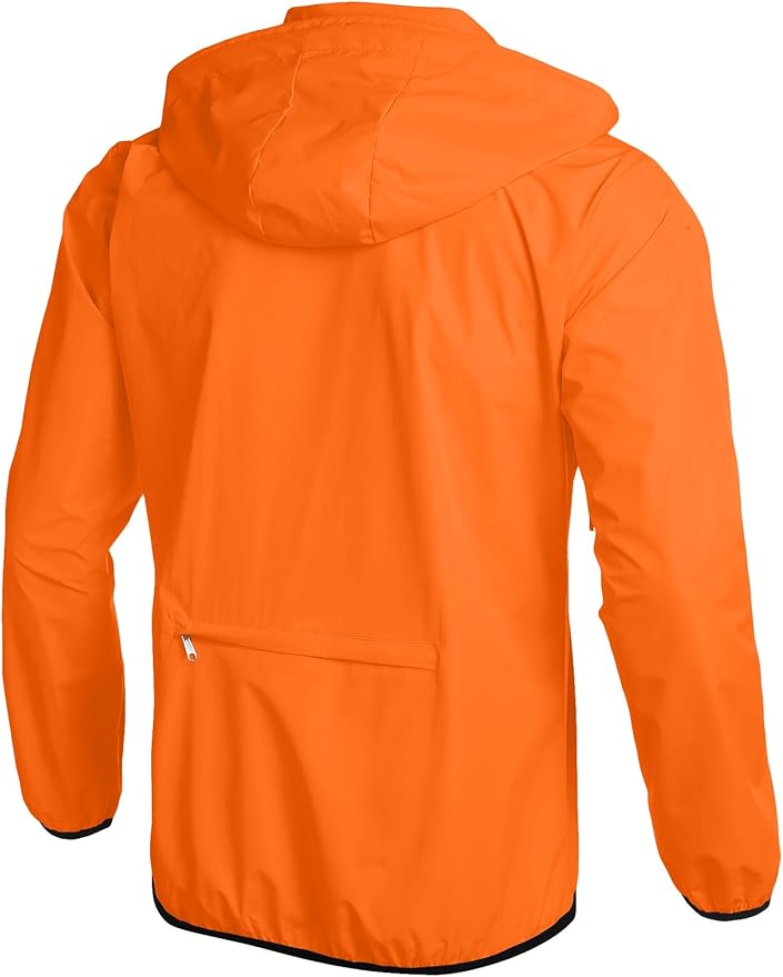 COOFANDY Men's Light Rain Jacket with Hood Packable Waterproof Raincoat Golf Rain Gear Travel Hiking Windbreaker