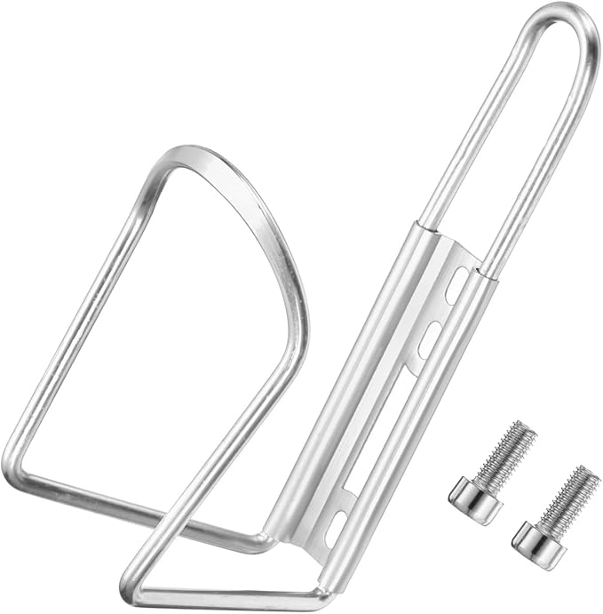 HARFINGTON Bicycle Water Bottle Cage Lightweight Aluminum Basic Bike Universal Water Bottle Holder Mount with Screws for Mountain Road Gravel