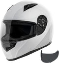 VCAN VX Lightweight Full Face Motorcycle Street Bike Helmet with Extra Tinted Visor, Coolmax Technology & OTG Ready, DOT Approved