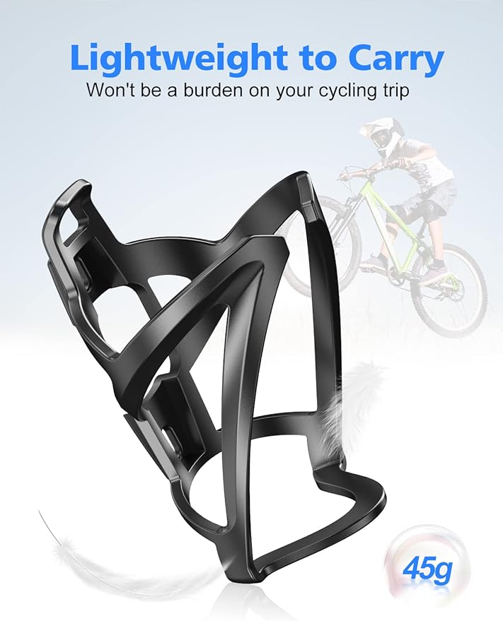 Bike Water Bottle Holder, WOCBUY Bicycle Water Bottle Holder Cage Bracket Fit 22-26 oz Bottle with Secure Screw Mounting, Perfect for Cycling, Commuting or Other Outdoor Activities
