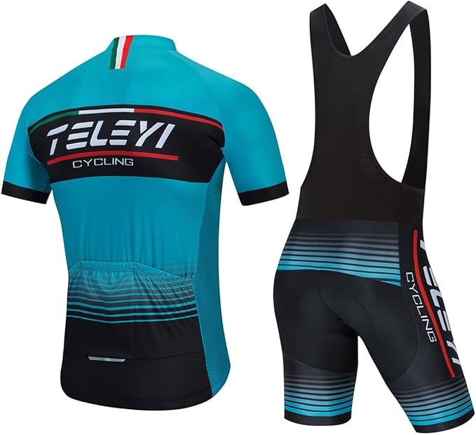 Men's Cycling Jersey Set, Summer Mountain Bike Clothing Short Sleeved Riding Jerseys