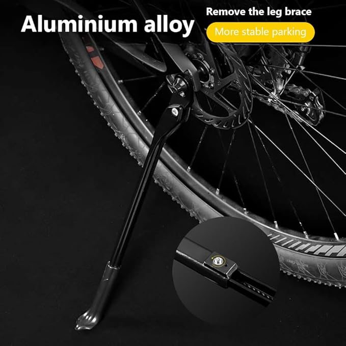 Adjustable Bike Kickstand 15.7 Inches, Aluminum Alloy Bike Kick Stand Bike Side Kickstand Bike Mount Bicycle Stand Mountain Bike Accessories for 26" 27.5" 29" 700C Wheels Bikes