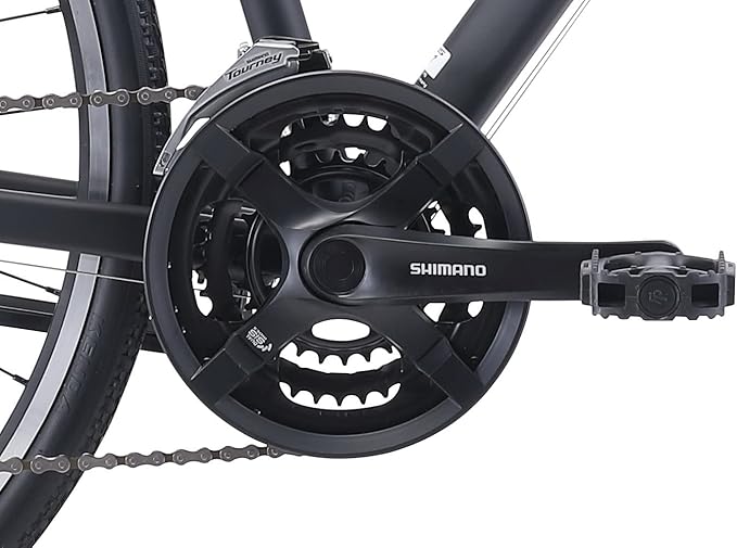 XDS Cross200 21 Speed Hybrid Bike Commuter City Bike, for Men and Women, Adult and Teenager, 700C Wheel, 15.5/17.5/19.5/21.5 Inch Lightweight Aluminum Alloy Frame