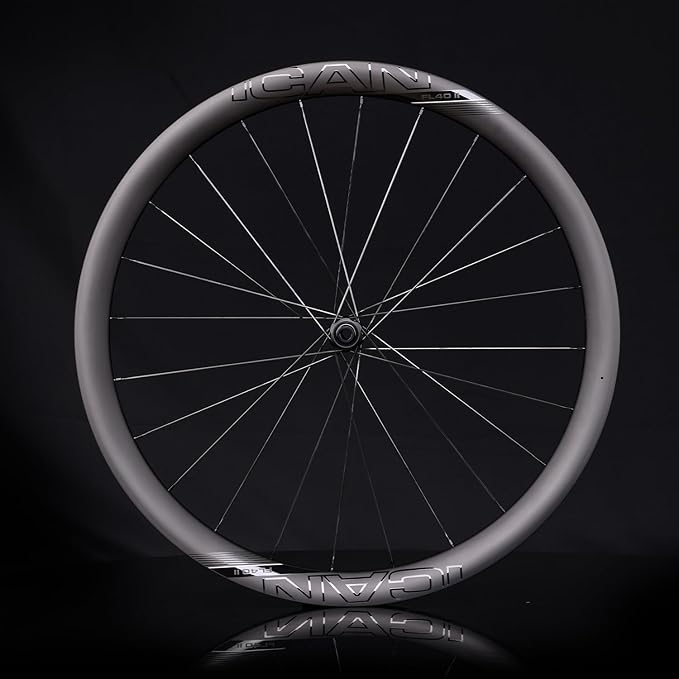 ICAN FL40/50 Max 1347g/1370g/1395g Carbon Disc Road Bike Wheelset 23mm Inner Width 700C 36T Ratchet System Hub