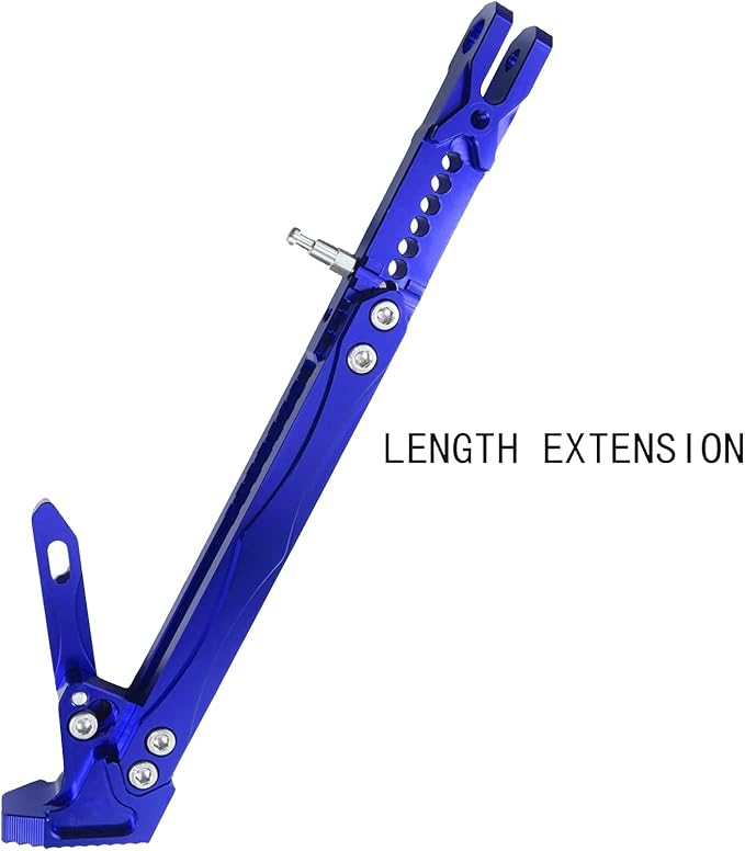 Universal Motorcycle Kickstand Adjustable Foot Side Support Parking Kickstand for Electric Motorbike Parking Foot Side Support Stand (Blue-260-300)