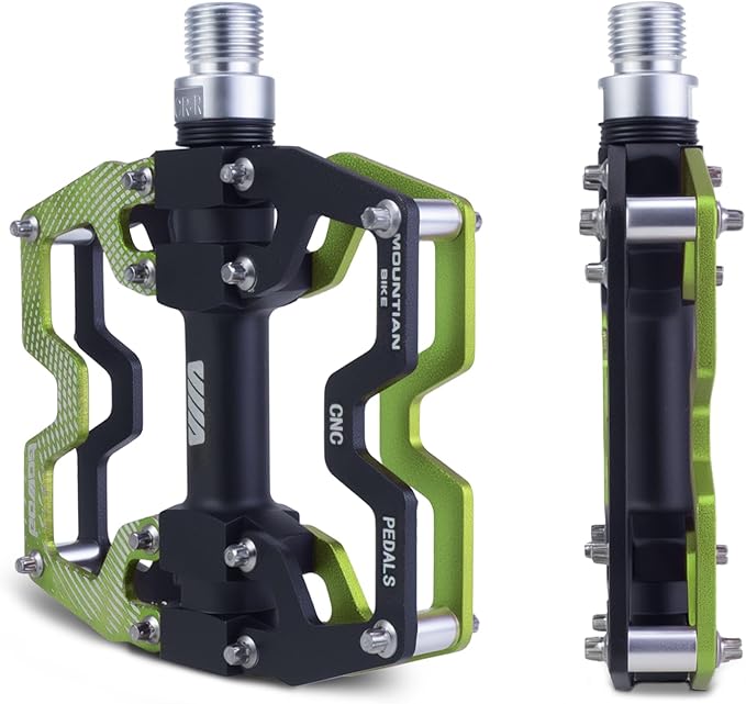 Bike Pedals 9/16" Lightweight Non-Slip Bicycle Platform Pedals - Fits Most Adult Bikes & Mountain Bikes &MTB, Road Bikes and Slip-Resistant Design