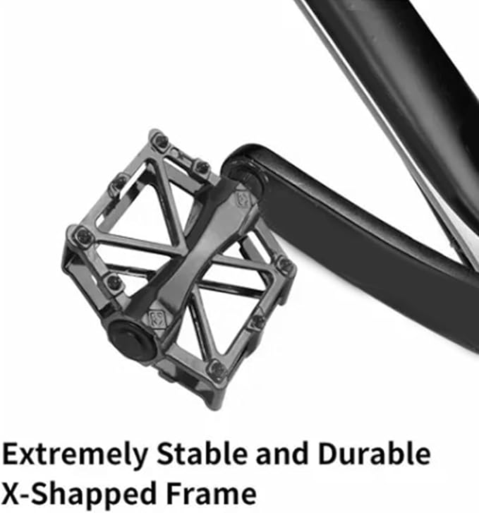 Mountain Bike Pedals Aluminum Alloy Stable Hollow Design Light Weight High Strength Wide Road Bike Pedal Set