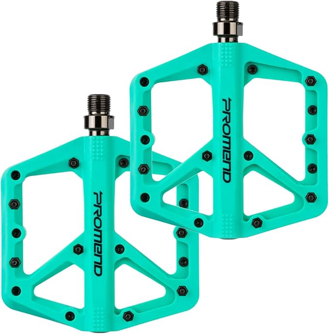 Mountain Bike Pedals - Durable Nylon DU Bearing Platform Pedals for MTB and BMX
