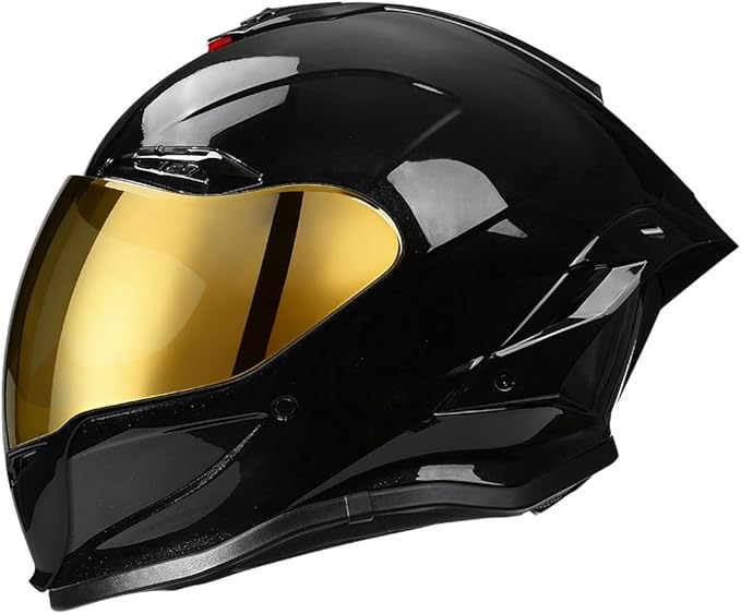 Full-face Helmet Biker Helmet ABS with EPS Cushion Liner Removable Washable 8 Air Vent Free Switch Long and Short Lens Replacement for Adult Unisex