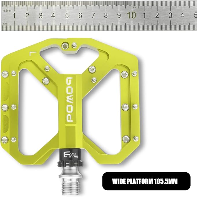 Bike Pedals 9/16" Lightweight Non-Slip Bicycle Platform Pedals - Fits Most Adult Bikes & Mountain Bikes &MTB, Road Bikes and Slip-Resistant Design