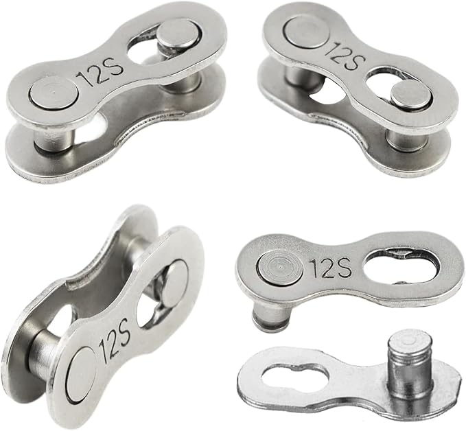 4 Pairs Bicycle Missing Link 1/6/7/8/9/10/11/12 Speed Chain Reusable Steel Bike Chain Link
