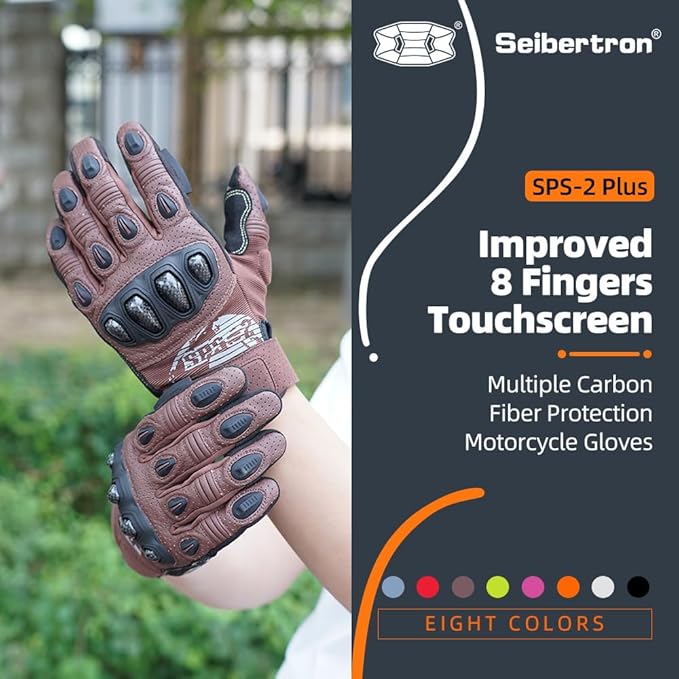 Seibertron SPS Series Touchscreen Motorcycle Motocross BMX ATV MTB Bicycle Cycling Full or Half Finger Gloves Adult and Youth