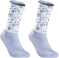 Cycling Socks Athletic Crew Socks Breathable Cushioned Compression Running Hiking Socks For Mens Womens