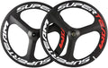 Carbon Tri Spoke Wheel 700c Road Bike Wheelset Matte Finish Clincher Wheelset
