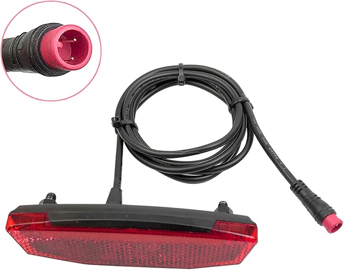 Night Riding Tailight, 6V-60V LED Warning Light, Waterproof, Red, Rear, E-Bike Tailight