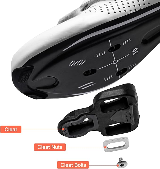 WOWSPORT Look Keo Road Bike Pedals - Lightweight Clipless Pedals with Sealed Bearings & Nylon/Carbon Body | 9/16″ Spindle, Compatible with Look Keo Cleats for Indoor & Road Cycling
