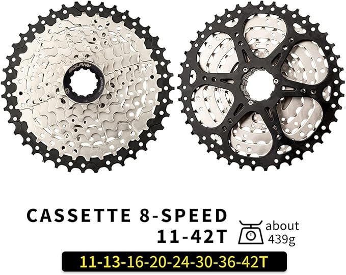 BOLANY Bike 8/9/10 Speed Cassette 11-25T/32T/36T/40T/42T/46T/50T Fit for MTB Bike, Road Bicycle, Lightweight Cassette, Compatible with Shimano SRAM Sunrace