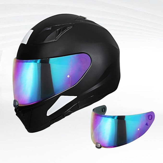 Hj-31 Motorcycle Helmet Visor,Shield Replacement Visor for i10 /i70,Motorcycle Visors,Motorcycle Helmet Visor Accessories (Rainbow)