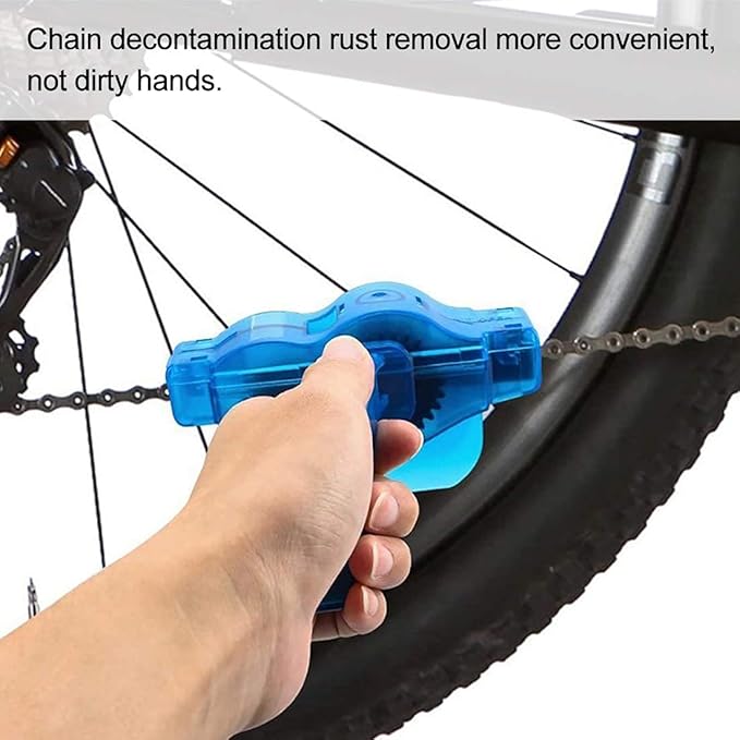 Bike Chain Cleaner Kit, Easy and Quick Clean Chains Scrubber Gear Brush Maintenance Cleaning Tool Set for Road Bicycle Mountain Bikes MTB