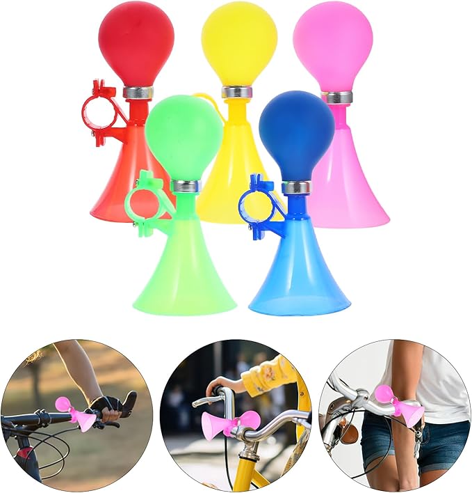 BESPORTBLE 5pcs Bike Horn for Adults Decked Accessories Bicycle Horn Plastic Road Cycling Bell Professional Bike Bells Handlebar Bell Air Horn Trumpet Bicycle Bell Portable Decorate Child