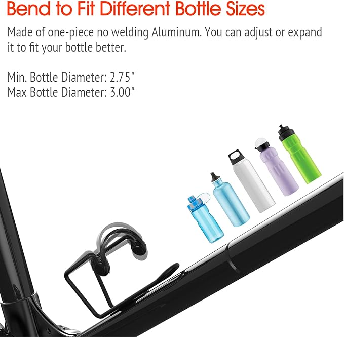 Bike Water Bottle Cage, MTB Mountain Bicycle Lightweight Aluminum Alloy Water Bottle Holder Cage Mount Brackets for Cycling Outdoor Activities [2X Pack]