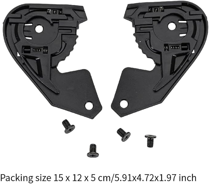 1 Piece FJMQHU Helmet Base Plate Replacement, Black PP Material Motorbike Helmet Visors Base for Stable Lens Fixing