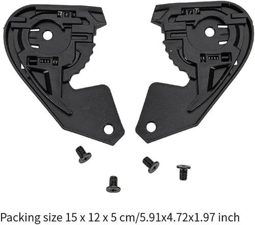 1 Piece FJMQHU Helmet Base Plate Replacement, Black PP Material Motorbike Helmet Visors Base for Stable Lens Fixing