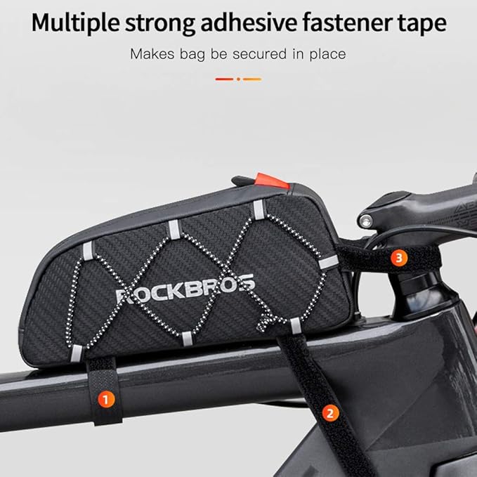 Road Bike MTB Mountain Bike Waterproof Bike Bag Front Frame Top Tube Bicycle Pouch Large Capacity Cycling Front Storage Bag