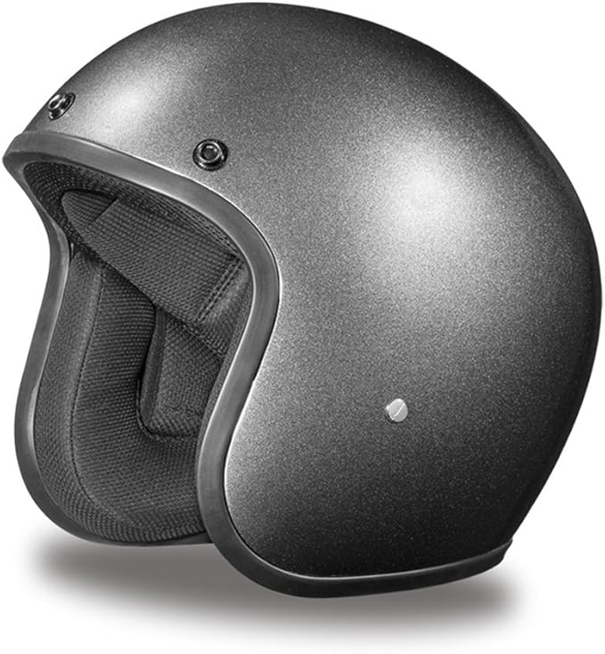 Daytona Helmets Retro 3/4 Open Face Motorcycle Helmet - Vintage Style, DOT Approved Helmet for Men & Women, Lightweight, Adjustable Fit, Removable Visor - Bike, Moped, Chopper, Scooter Helmet